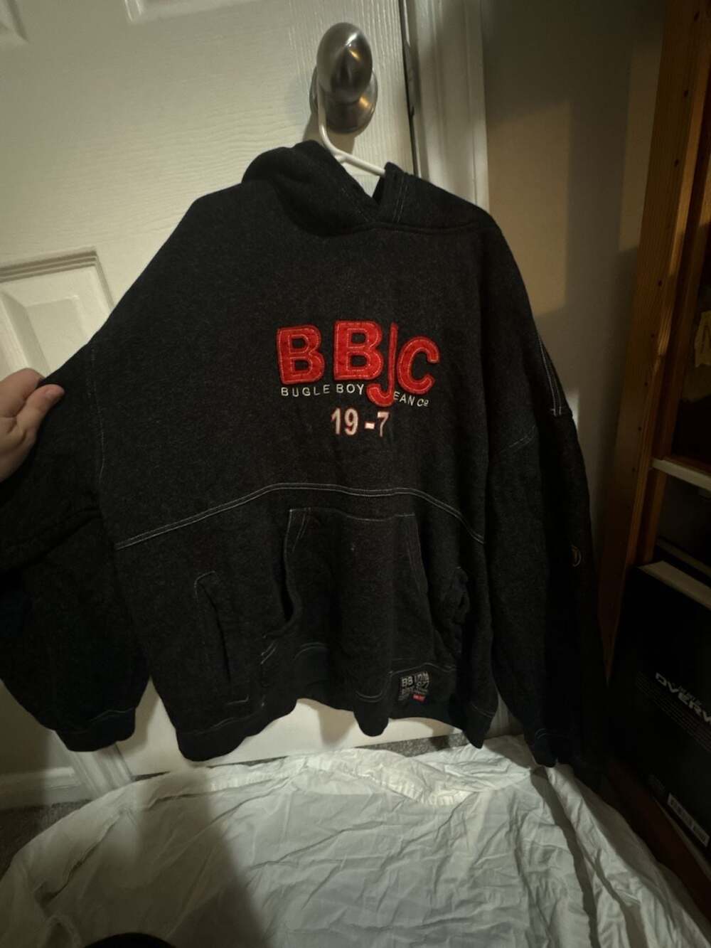Vintage Bugle Boy BB Jean Co Hoodie Sweatshirt with Embroidered Logo